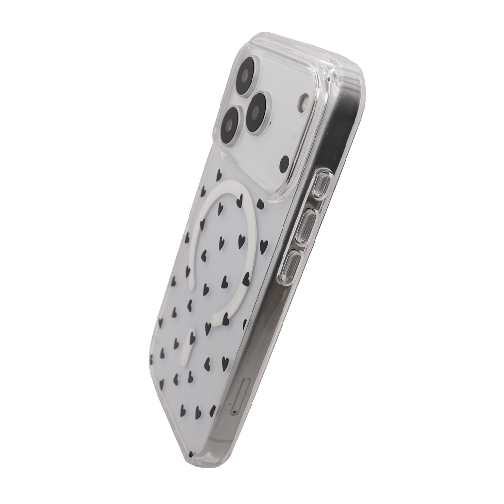 Heart magsafe Black Case for iPhone 17 Series