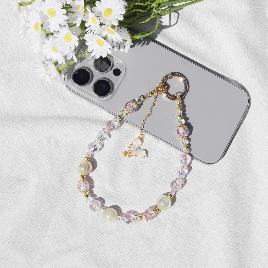Golden Pink Wristlet Strap