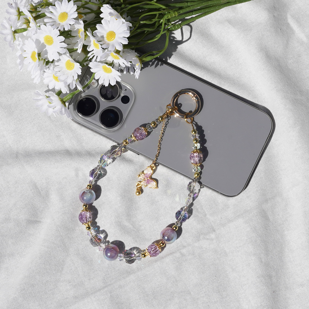 Golden Purple Wristlet Strap