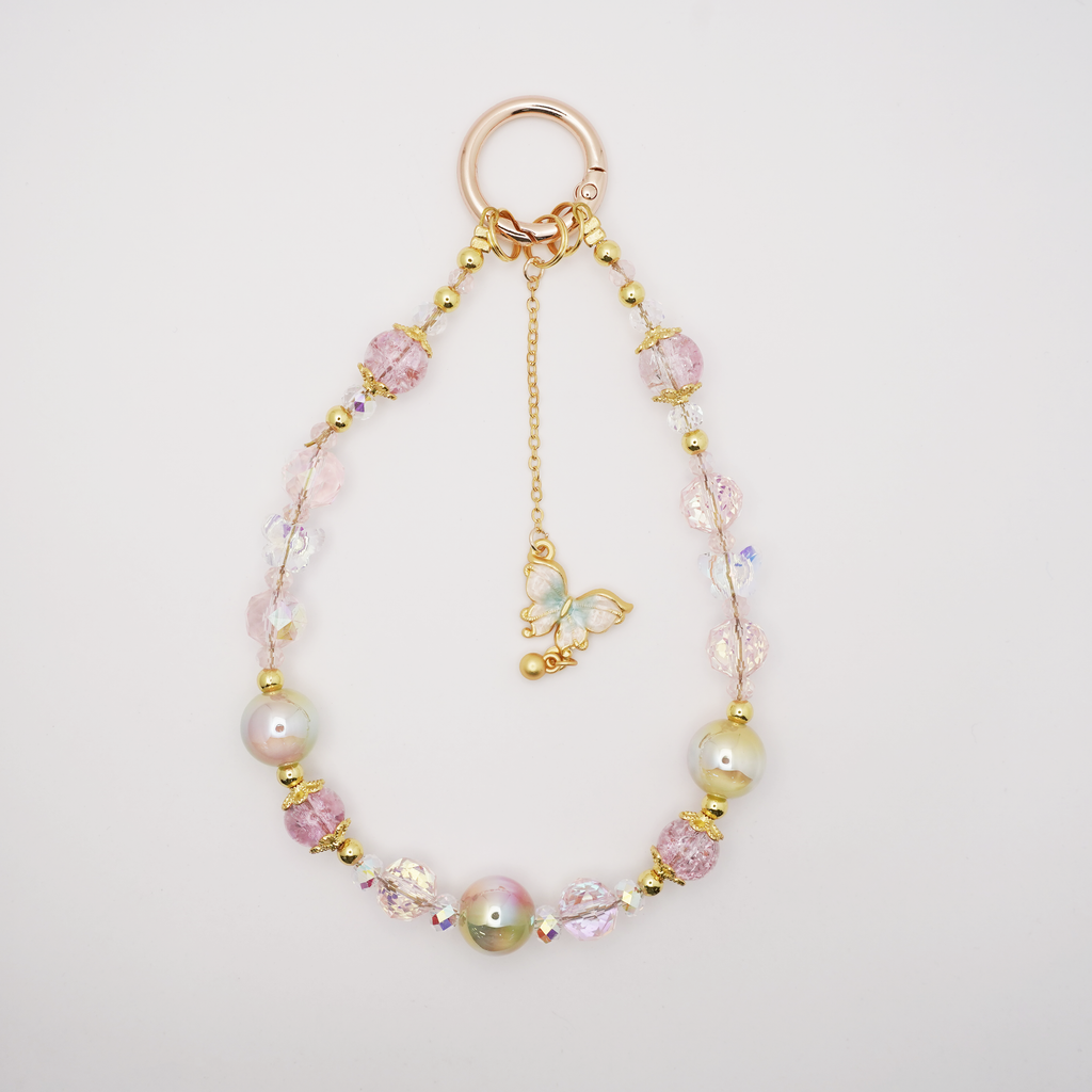 Golden Pink Wristlet Strap