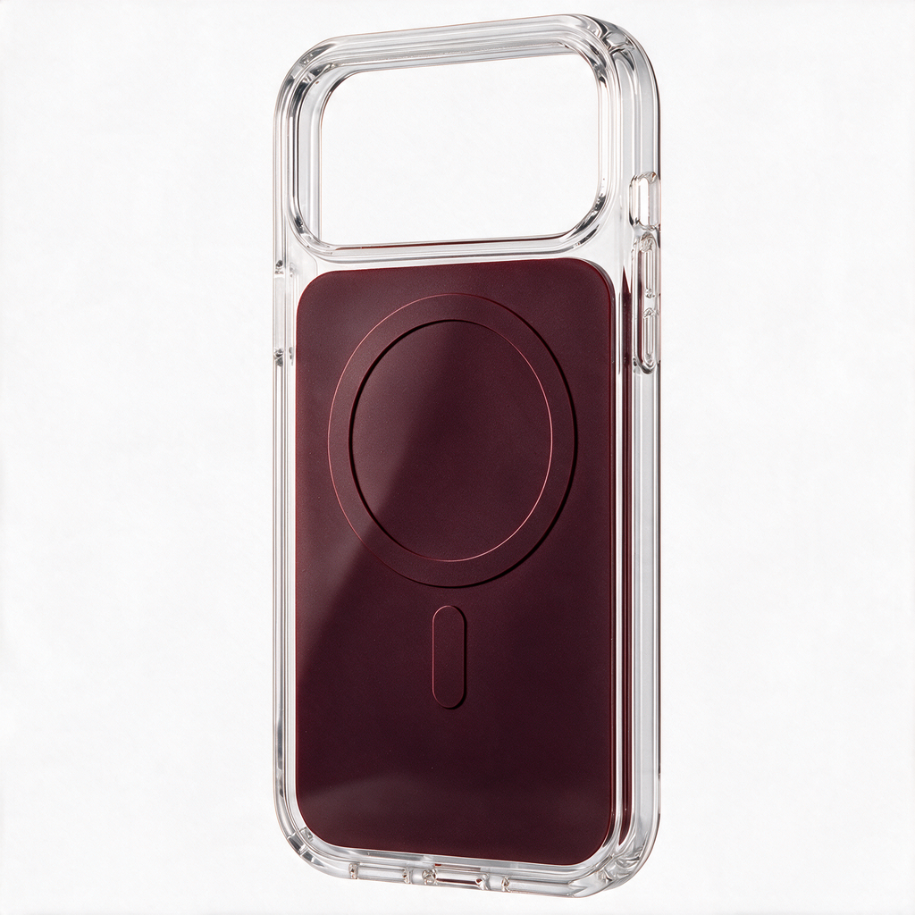 Clear Tint Burgundy MagSafe Case for iPhone 18 Series