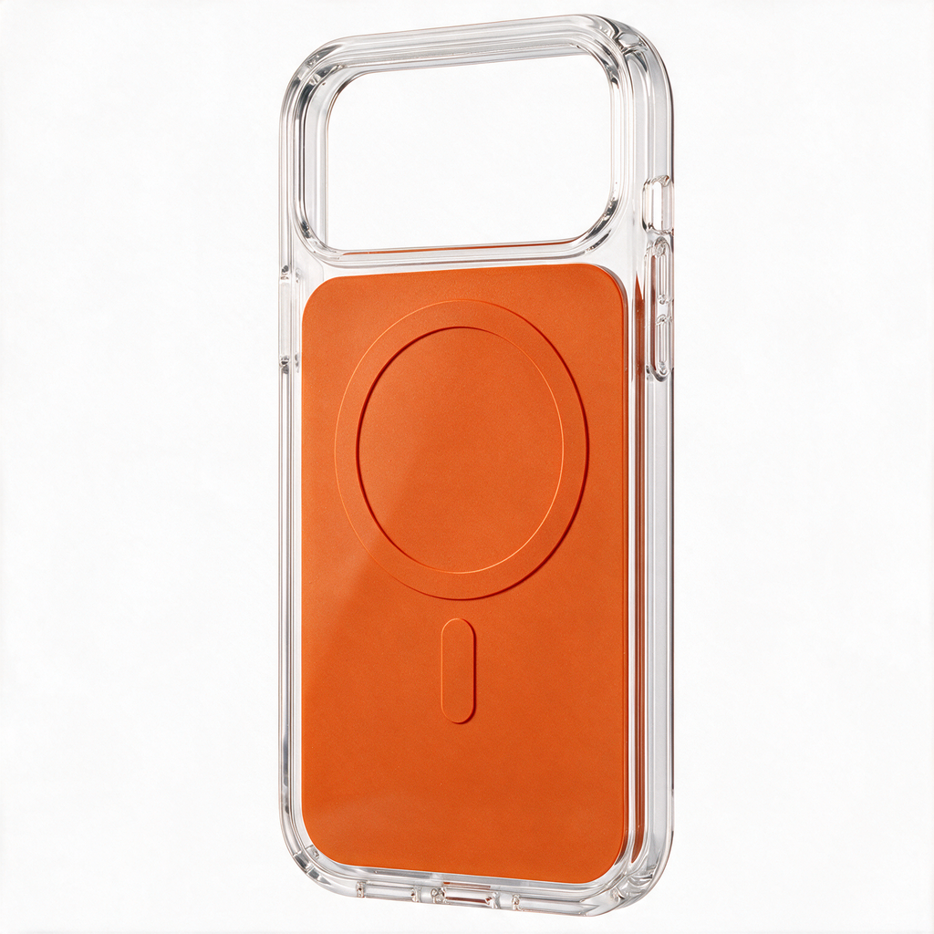 Clear Tint Orange MagSafe Case for iPhone 18 Series