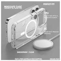 iPhone 15 Plus Magsafe Case Clear Transparent Slim Shockproof MAgnetic Cover [Online Exclusive]