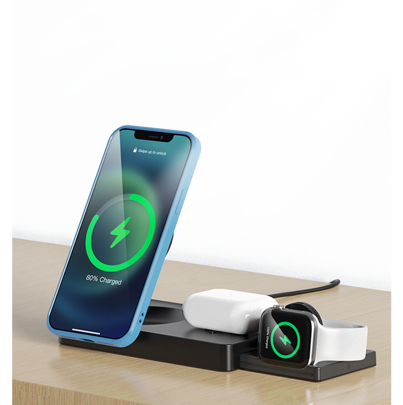 [Gift Under $100] 3-in-1 Foldable Wireless Charging Stand For iPhone Airpod Apple Watch [Online Exclusive]