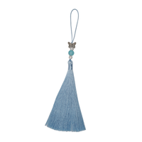 Long Norigae Light Blue Phone Charm