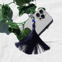 Long Norigae Blue Phone Charm