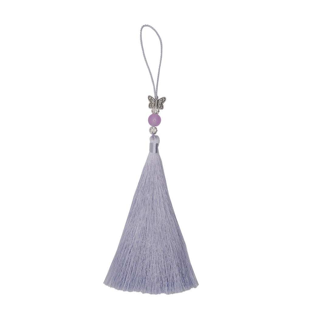 Long Norigae Purple Phone Charm