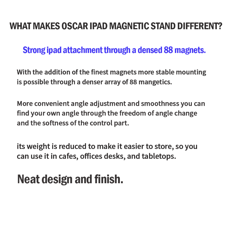 Oscar Magnetic iPad Stand with Wireless Charging Pad for iPad Pro / Air (11 inch / 12.9 inch) [Online Exclusive]