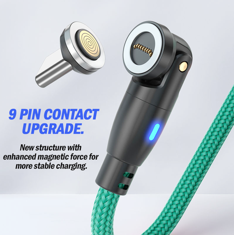 PD 100W USB Type-C Charging Cable Magnetic iPhone Micro USB Phone Charger Cord 1m Green [Online Exclusive]
