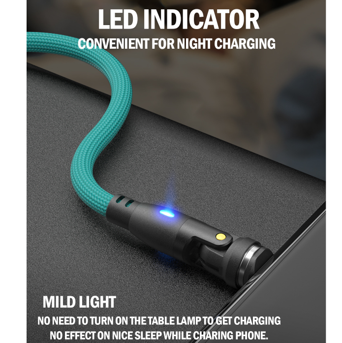 PD 100W USB Type-C Charging Cable Magnetic iPhone Micro USB Phone Charger Cord 1m Green [Online Exclusive]