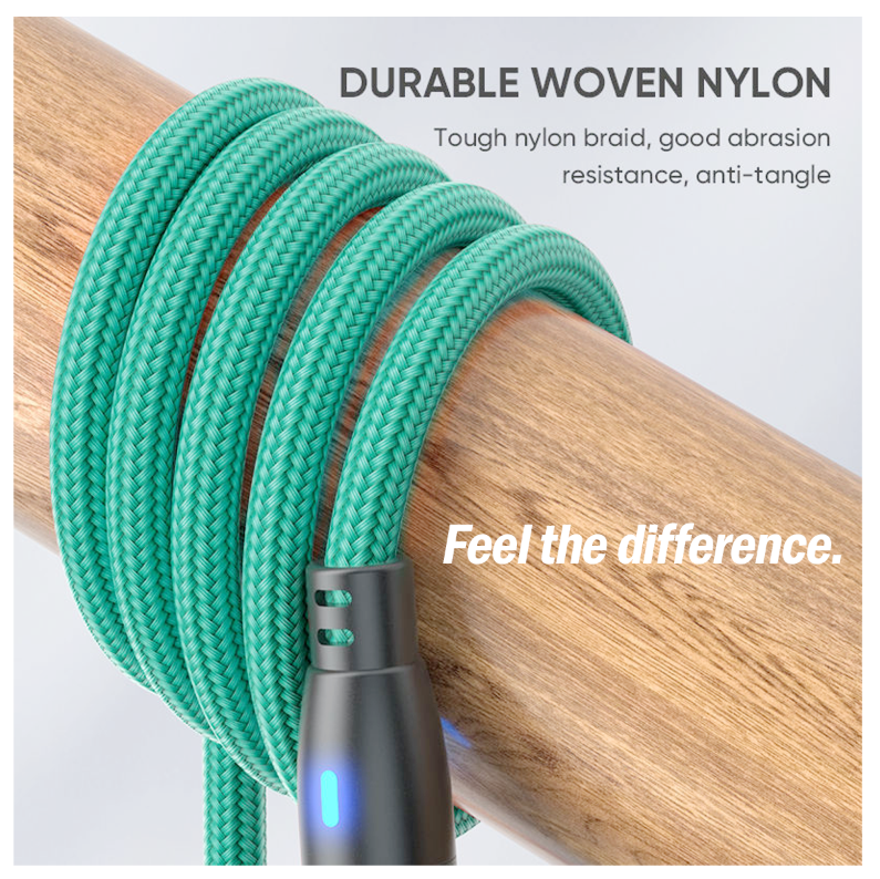 PD 100W USB Type-C Charging Cable Magnetic iPhone Micro USB Phone Charger Cord 1m Green [Online Exclusive]