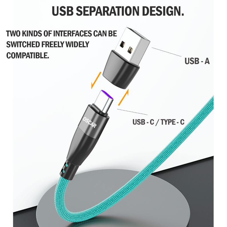 PD 100W USB Type-C Charging Cable Magnetic iPhone Micro USB Phone Charger Cord 1m Green [Online Exclusive]