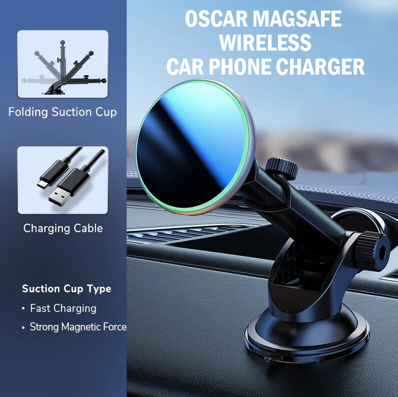 [Gift Under $100] 15W Magnetic Wireless Charger Car Holder For MagSafe [Online Exclusive]