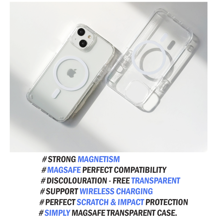 iPhone 12 Pro Magnetic Case Clear Transparent Slim Shockproof MAgsafe Cover [Online Exclusive]