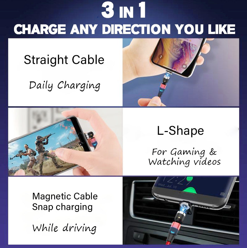 [ 4 Pack x 1M ] Magnetic Cable Phone Charging Cable [Online Exclusive]