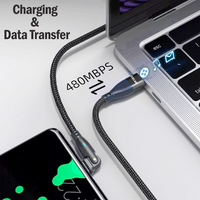 [3 Pack] PD 60W USB-C to USB-C Charging Cable 1M For iPhone 15 / Pro / Pro Max / Plus 180° Rotation Cord For Fast Charging Charger[Online Exclusive]