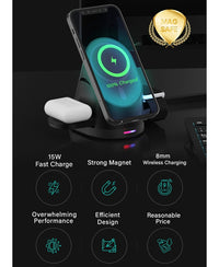 [Gift Under $100] 3 in 1 Magsafe Wireless Charging Station Charger Stand for iPhone [ online exclusive ]