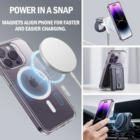 iPhone 15 Plus Magsafe Case Clear Transparent Slim Shockproof Magnetic Cover [Online Exclusive]