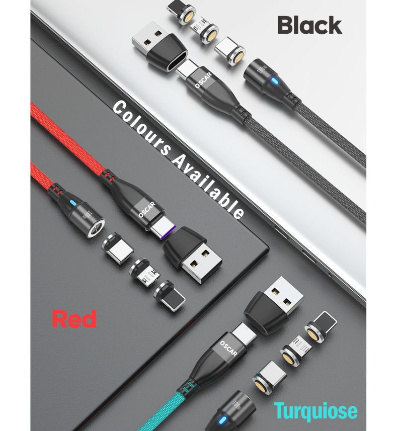 [ 3 Pack x 1m ] PD 100W USB Type-C Magnetic Charging Premium Cable [ Online Exclusive ]