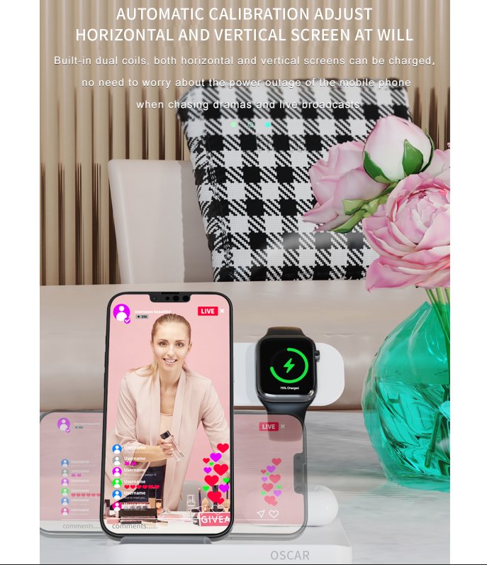 [Gift Under $100] 3in1 Wireless Charger Stand For Apple iWatch Airpod iPhone [Online Exclusive]