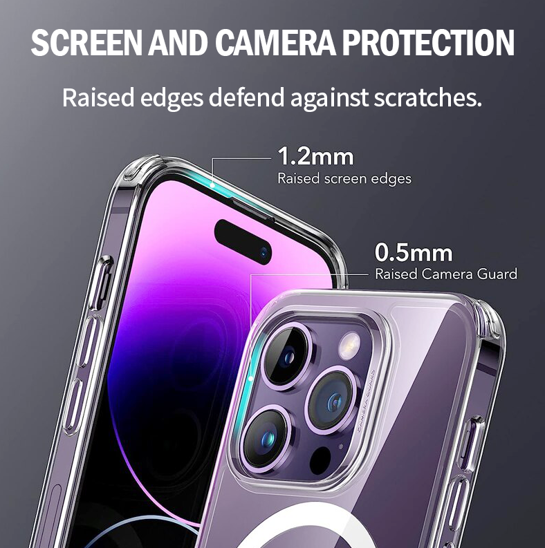 iPhone 15 Plus Magsafe Case Clear Transparent Slim Shockproof Magnetic Cover [Online Exclusive]