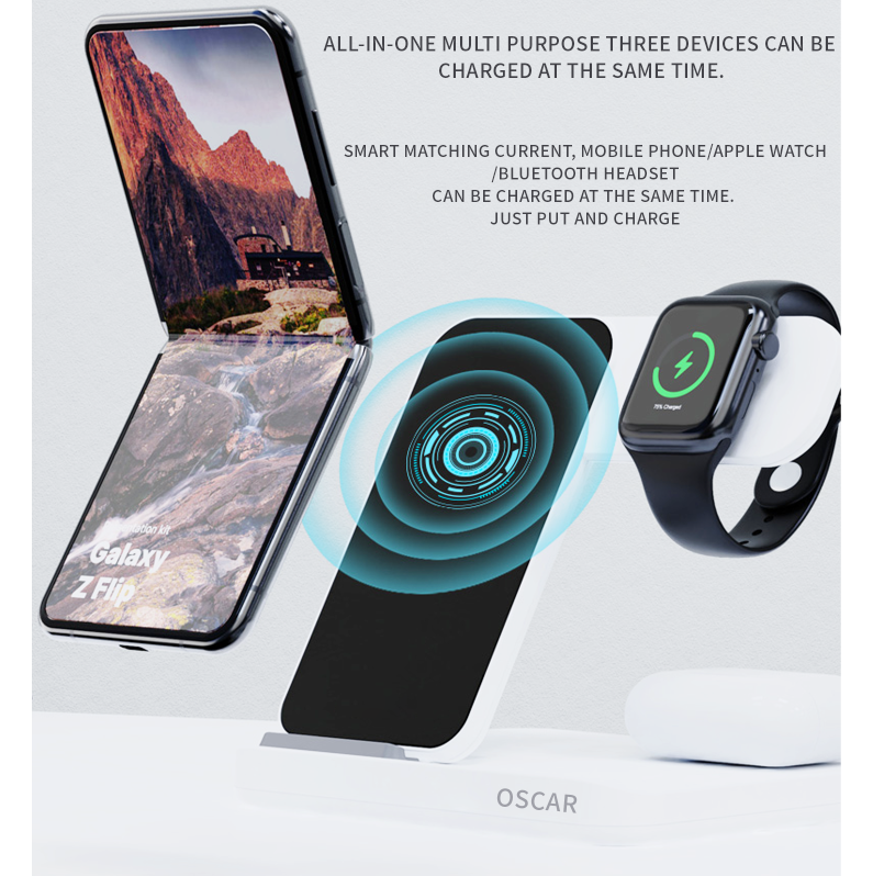 [Gift Under $100] 3in1 Wireless Charger Stand For Apple iWatch Airpod iPhone [Online Exclusive]
