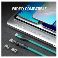 PD 100W USB Type-C Charging Cable Magnetic iPhone Micro USB Phone Charger Cord 1m Green [Online Exclusive]