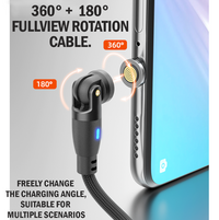 PD 100W USB Type-C Charging Cable Magnetic iPhone Micro USB Phone Charger Cord 1m Black [Online Exclusive]