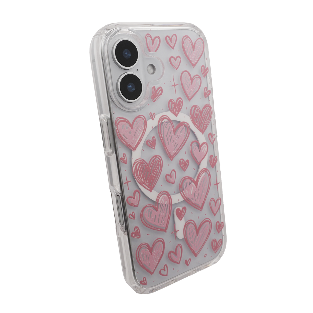 Heart magsafe Pink Case for iPhone 17 Series