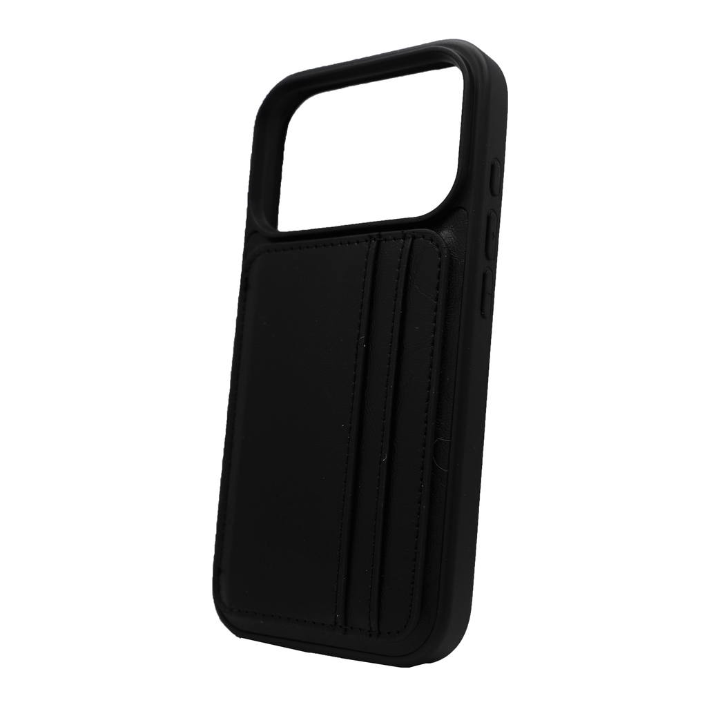 Vins Stand Wallet Black Case for iPhone 17 Series