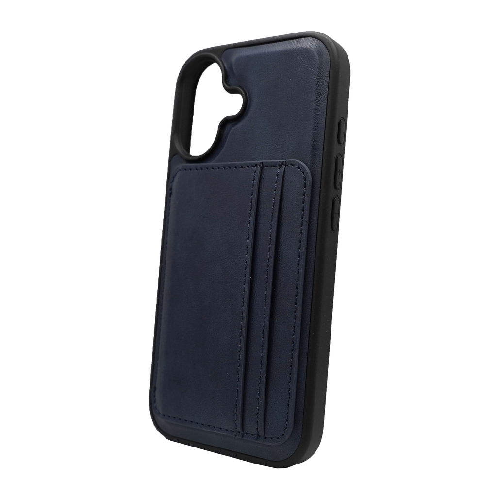 Vins Stand Wallet Blue Case for iPhone 17 Series