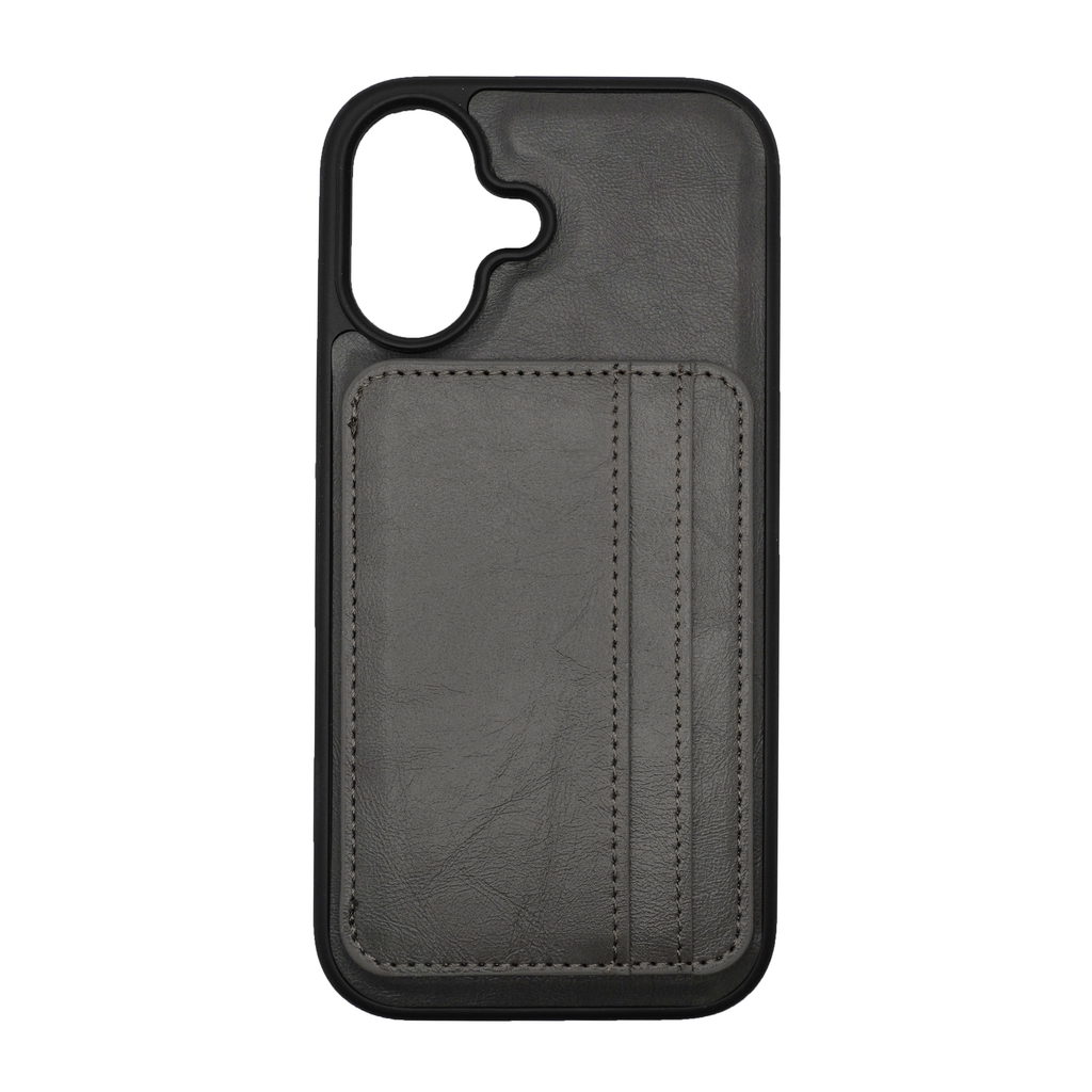 Vins Stand Wallet Gray Case for iPhone 17 Series