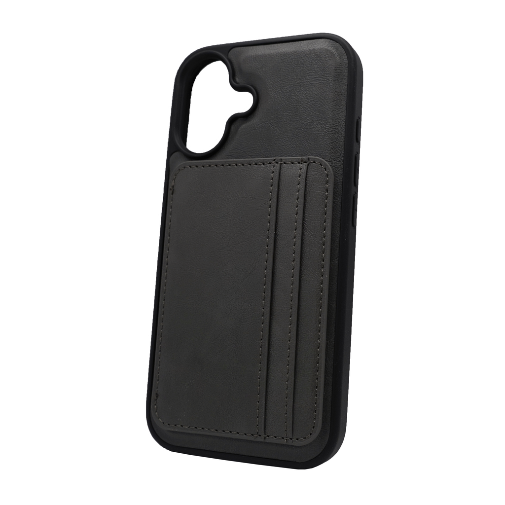 Vins Stand Wallet Gray Case for iPhone 17 Series