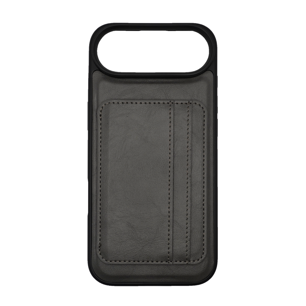 Vins Stand Wallet Gray Case for iPhone 17 Series