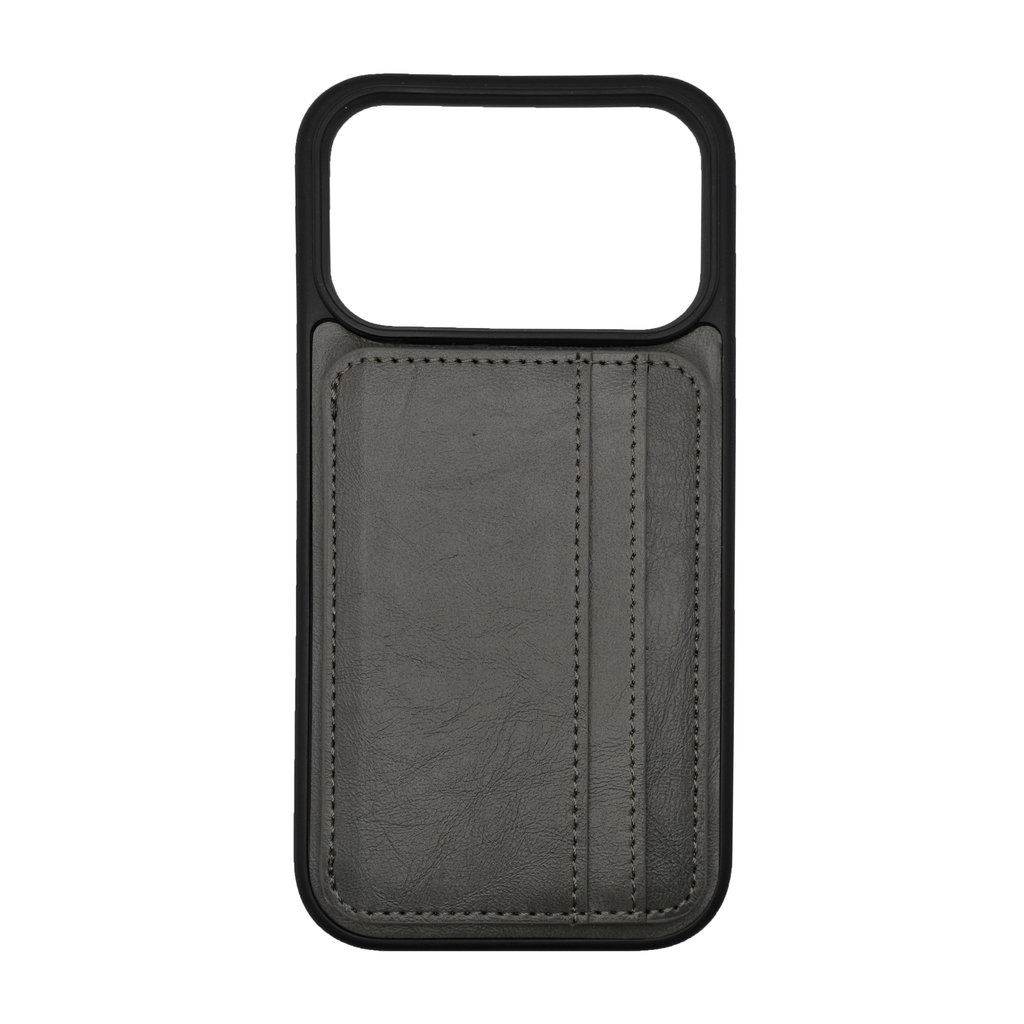 Vins Stand Wallet Gray Case for iPhone 17 Series