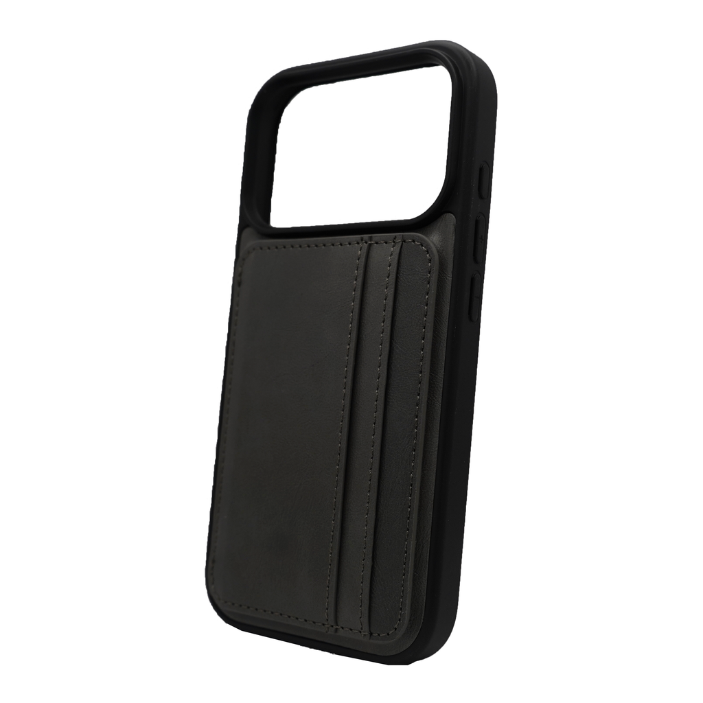 Vins Stand Wallet Gray Case for iPhone 17 Series