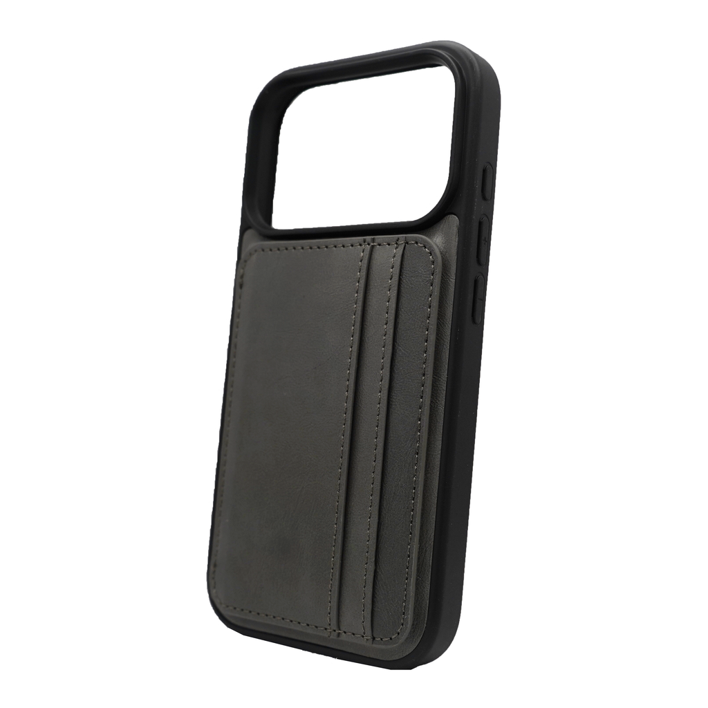 Vins Stand Wallet Gray Case for iPhone 17 Series