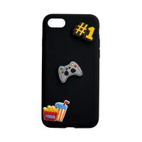 #1&Game controller&Chips&Drinks-Charms for shoe decoration and phone case:3 pieces pack #2