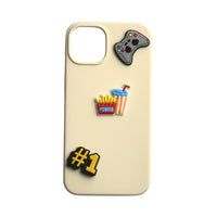 #1&Game controller&Chips&Drinks-Charms for shoe decoration and phone case:3 pieces pack #2