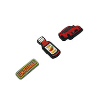 ORIGINAL&Hot sauce&Red car-Charms for shoe decoration and phone case - 3 pieces pack #12