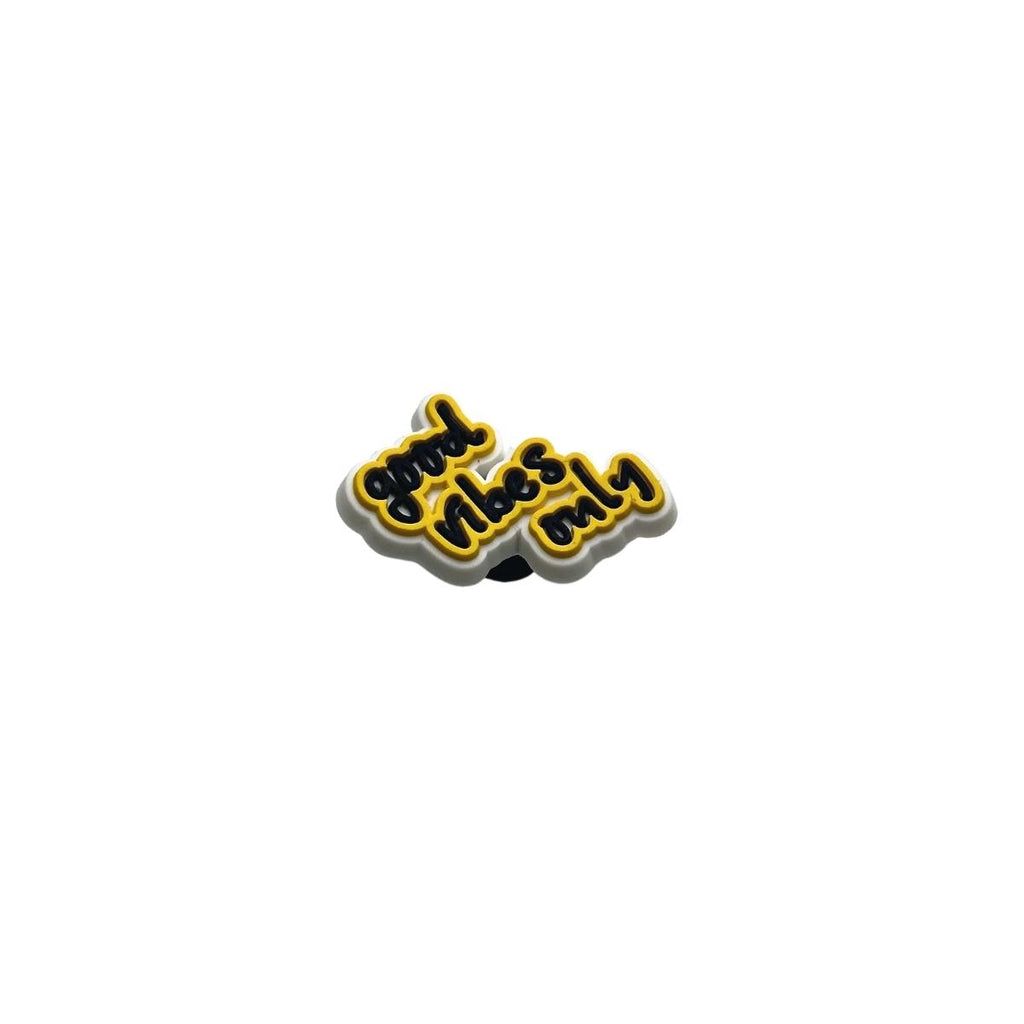 Hang loose Shaka sign good vibes only Red flower Charms for shoe deco Happytel