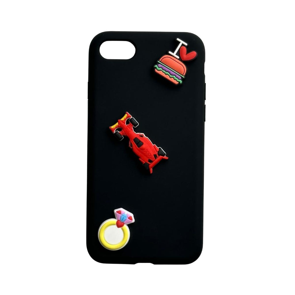 Diamond Ring&Red racing car&I love burger-Charms for shoe decoration and phone case:3 pieces pack #20