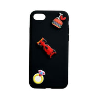Diamond Ring&Red racing car&I love burger-Charms for shoe decoration and phone case:3 pieces pack #20