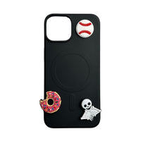 White ghost&Simpson doughnut& Baseball -Charms for shoe decoration and phone case - 3 pieces pack #21