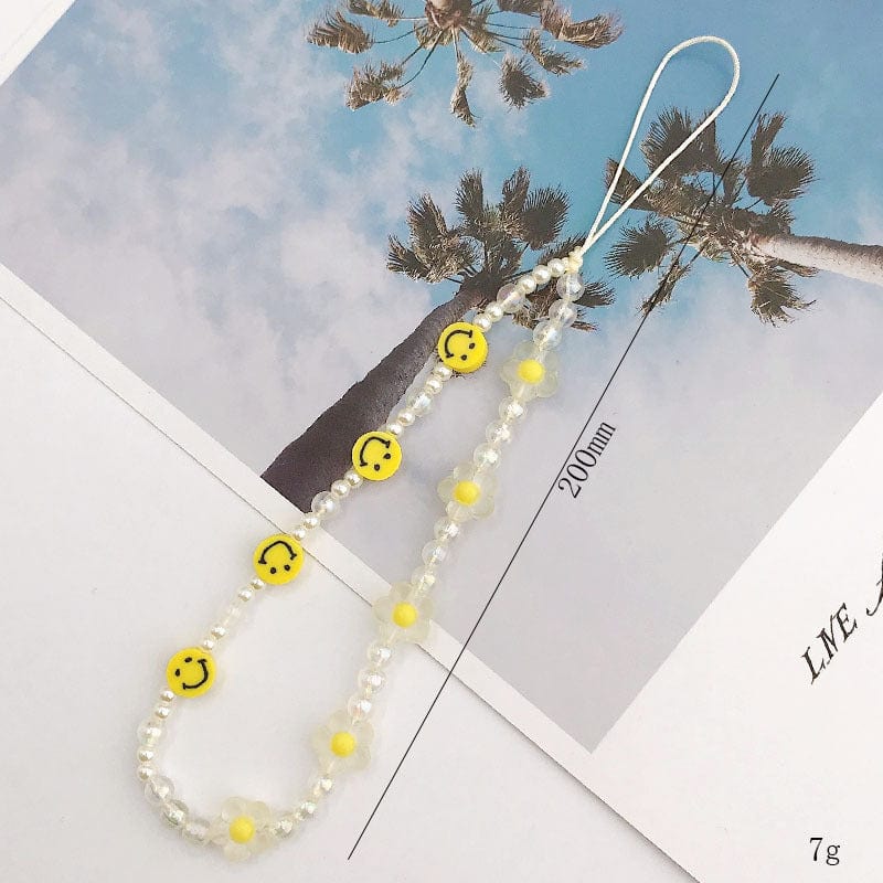 Oscar Daisy Smiley Pearl Phone Charm