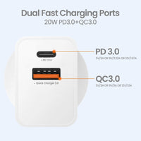 iQuick Fast Charging Dual Adapter 20W