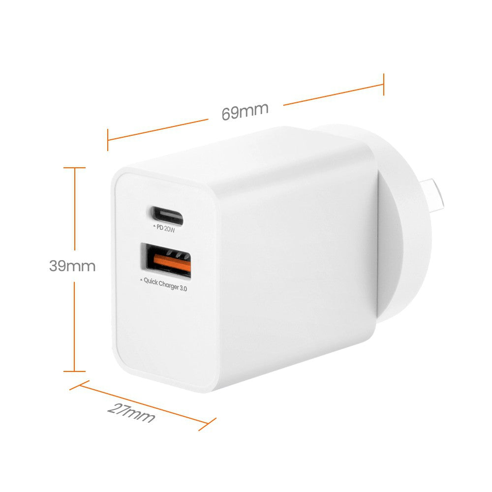 iQuick Fast Charging Dual Adapter 20W