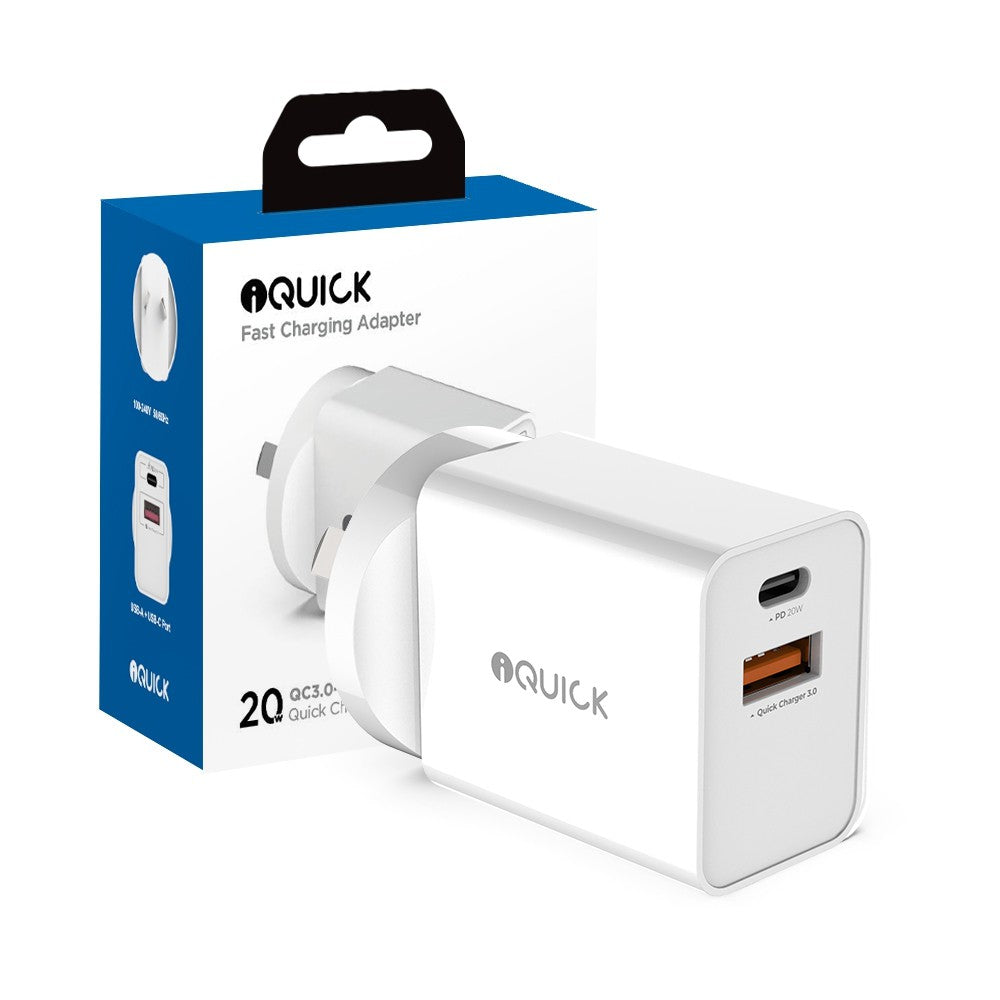 iQuick Fast Charging Dual Adapter 20W