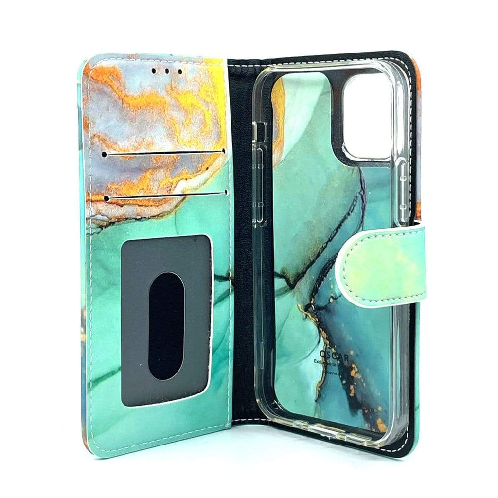 Oscar Marble Diary Wallet Case for iPhone 12 Mini