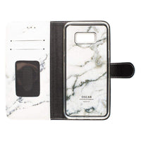 Oscar Marble Diary Wallet Case for Samsung Galaxy S8 Plus
